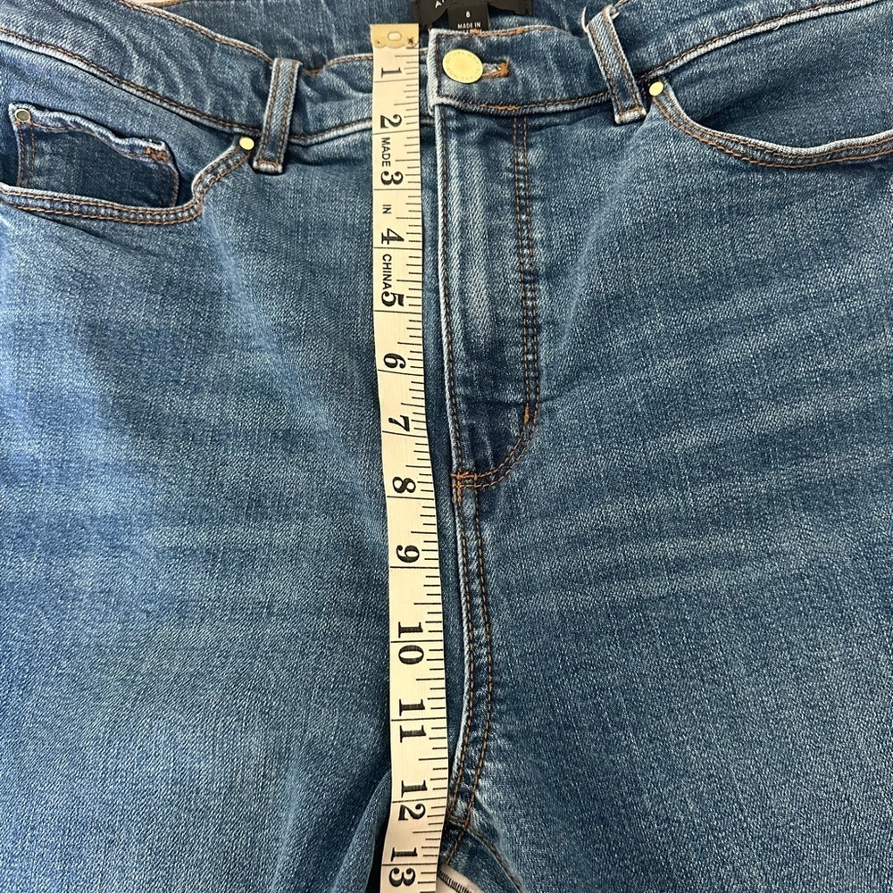 Ann Taylor Flare Jeans Women’s 8 Blue High Rise Pants - Picture 6 of 8